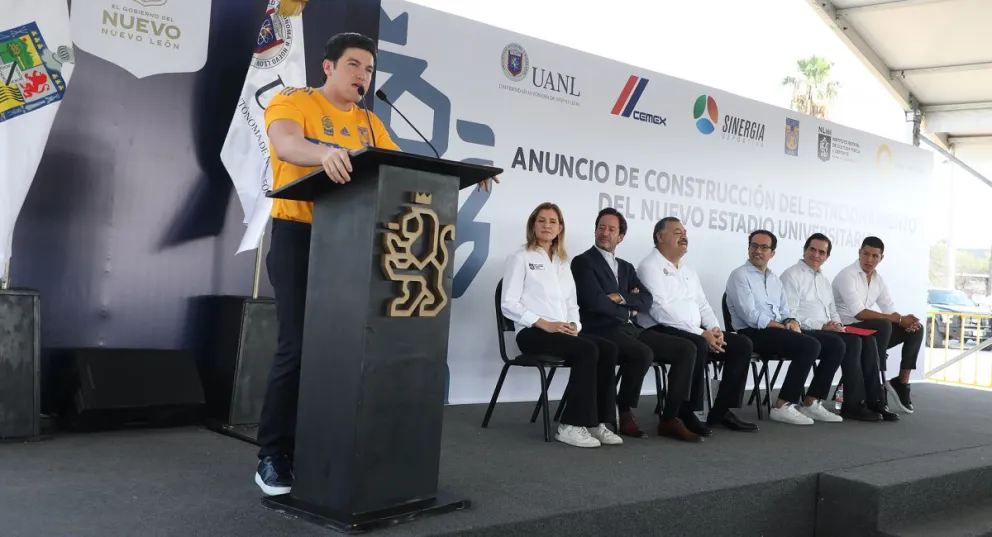 Arranca la construcción del estacionamiento del nuevo estadio de Tigres, en Nuevo León. Foto: Cortesía