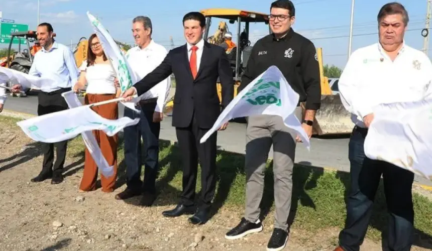 Arrancaron los trabajos de remodelación de la Autopista al Aeropuerto de Monterrey. Foto: Cortesía