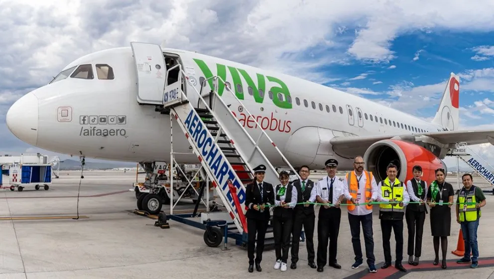 Tres nuevas rutas de vuelo tiene Viva Aerobús desde el AIFA en la Ciudad de México. Foto: Cortesía