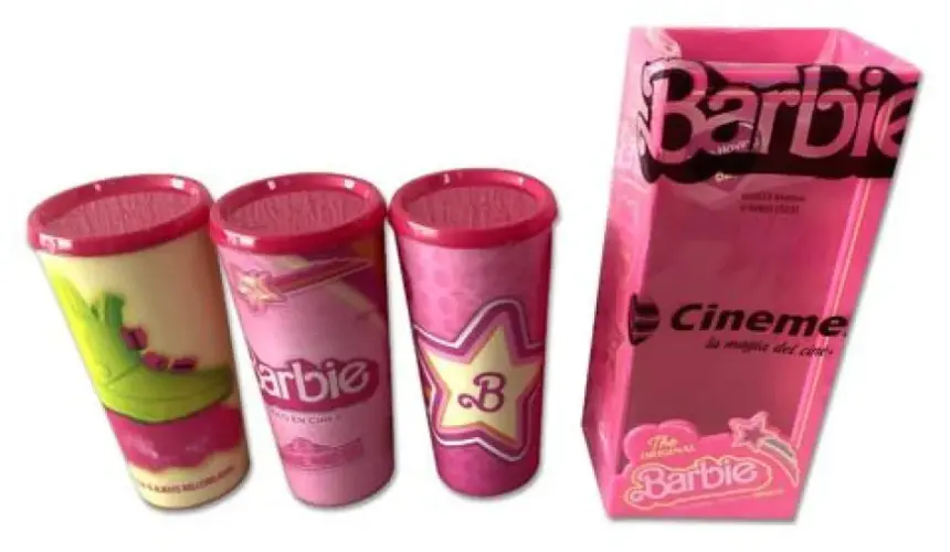 Vasos de Barbie de Cinemex y Cinépolis en Mercado Libre rebasan los 5 mil pesos. Foto: Captura de pantalla