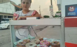 ¡Amor de madre! Aracely prepara y vende sabrosas donas para sacar adelante a sus tres hijos