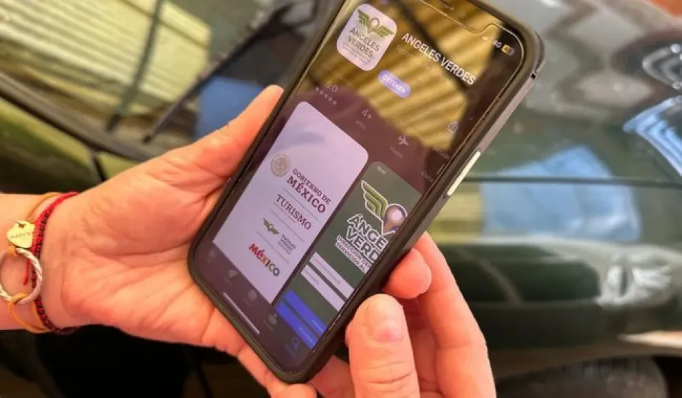Aplicación móvil de Ángeles Verdes, disponible en los sistemas iOS y Android, y de esta manera puedan solicitar auxilio mecánico y asesoría turística.
