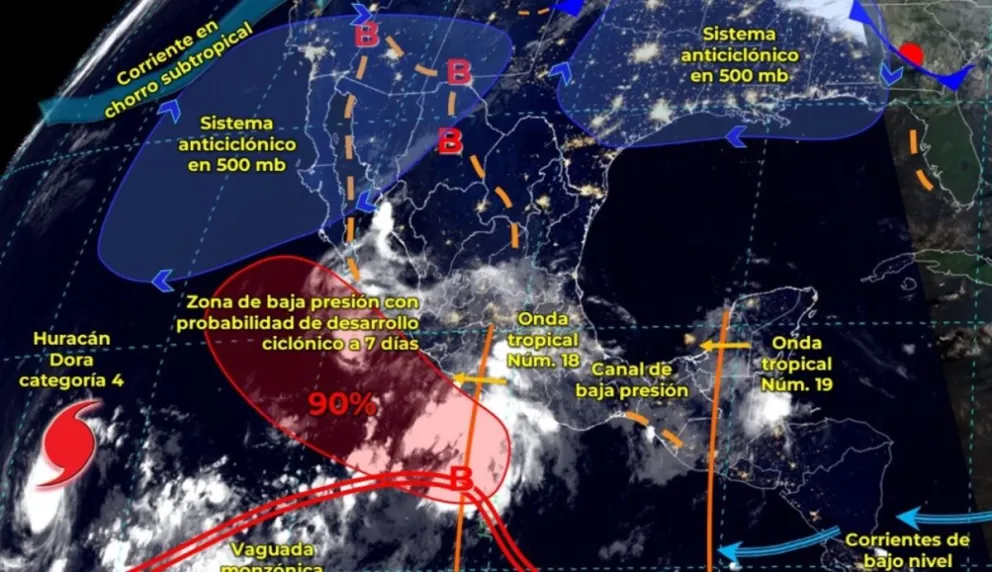 ¡Saca el paraguas! Pronóstico del clima en México hoy 4 de agosto de 2023