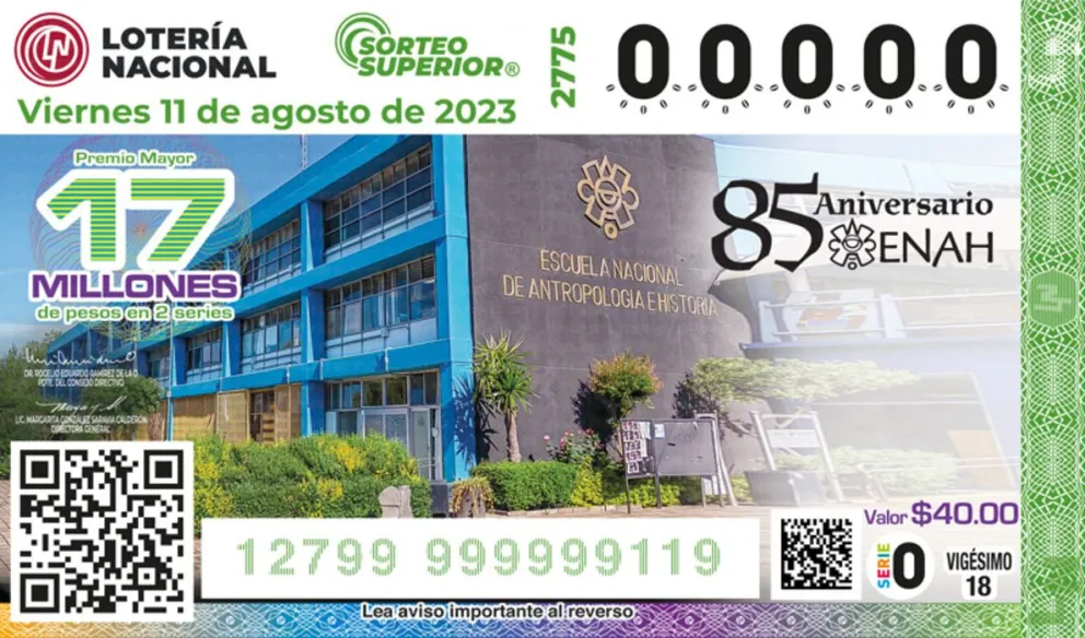 Lotería Nacional: resultados del Sorteo Superior 2775 del 11 de agosto de 2023