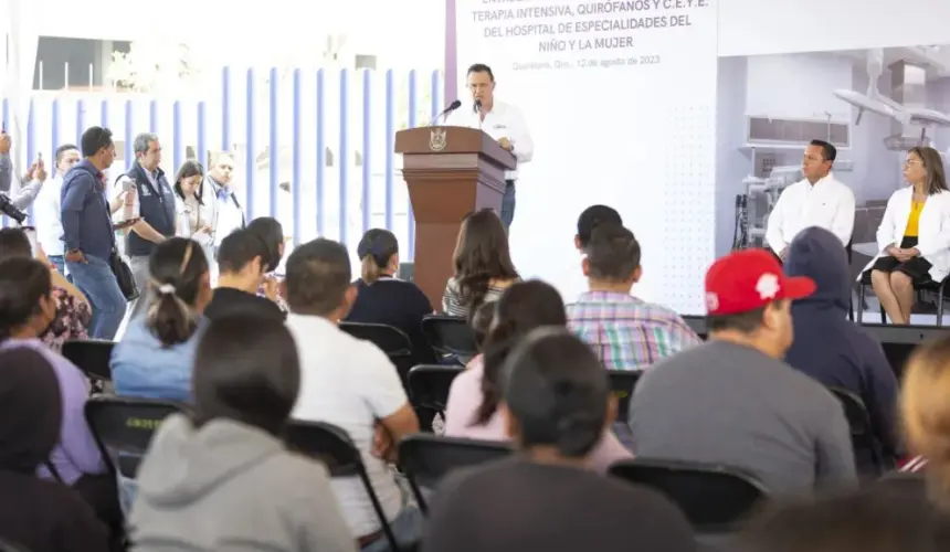 Inauguran de manera oficial la remodelación del Hospital de Especialidades del Niño y la Mujer en Querétaro. Foto: Cortesía