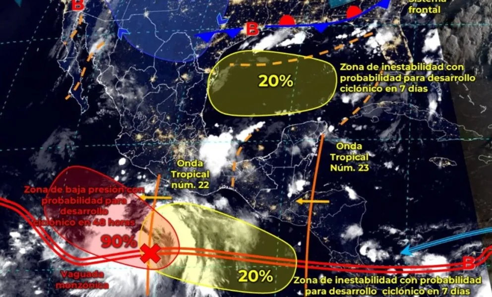 Clima México hoy 16 de agosto: alertan lluvias por posible huracán Hilary
