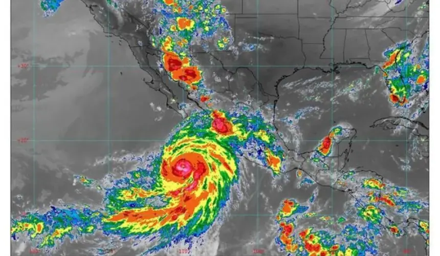 Trayectoria del huracán Hilary para este viernes. Foto: Conagua