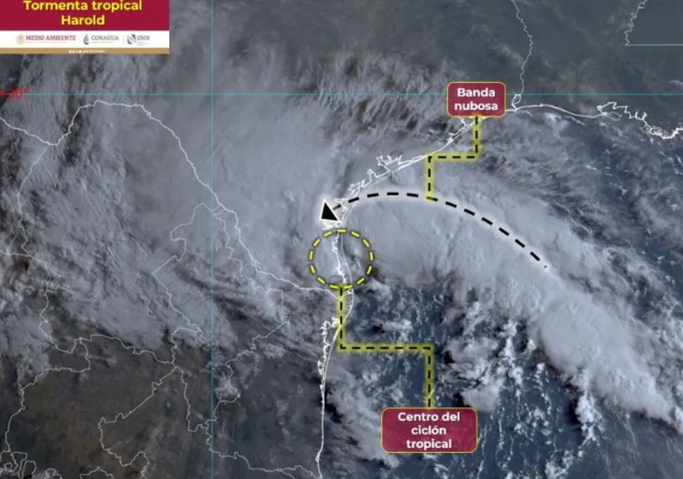 Clima en México 22 de agosto de 2023: tormenta tropical Harold afectará al norte del país