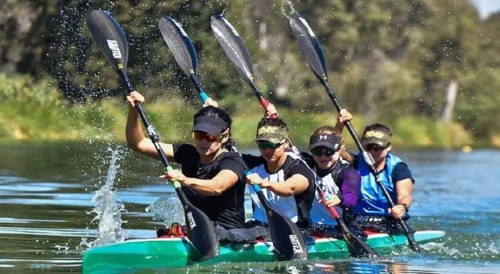 Integrantes del kayak femenil K4.