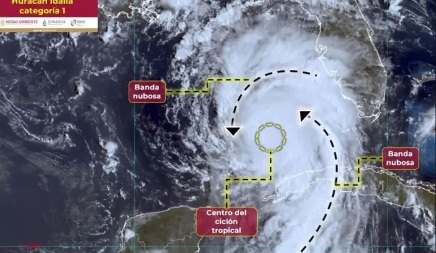 Frente frío núm. 1 y huracán Idalia provocarán lluvias en México: clima hoy 29 de agosto de 2023