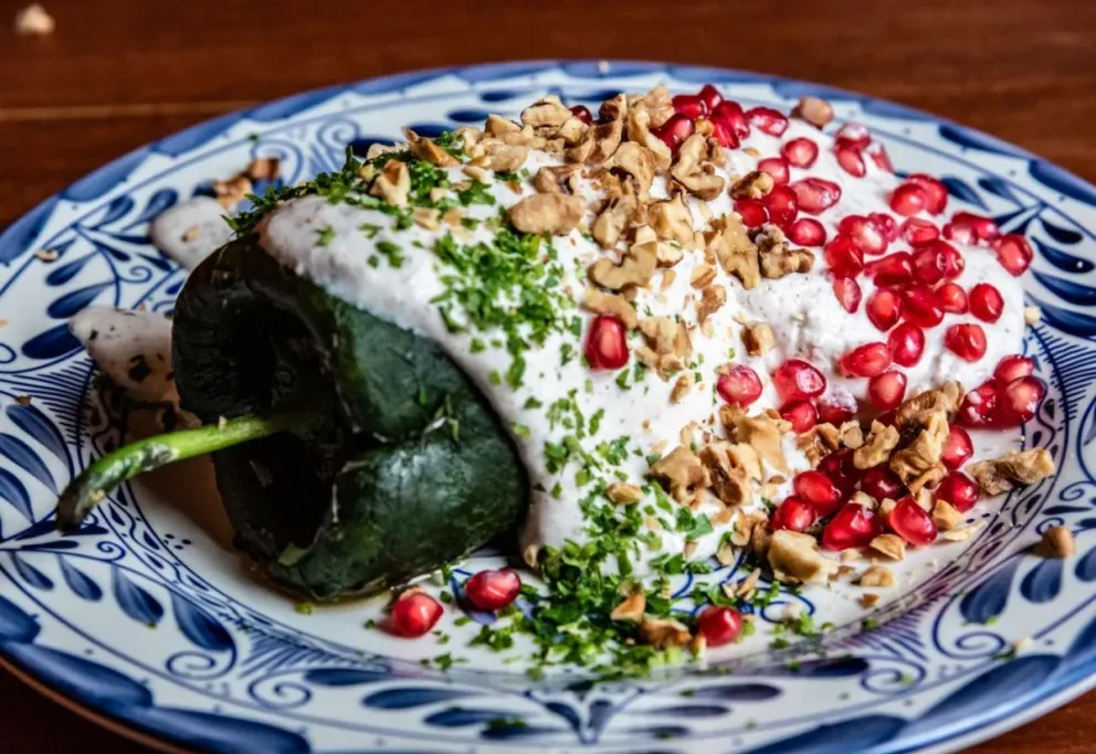 Chile en nogada, unio de los platillos más represantativos de México. Foto: Restaurante Potzollcalli