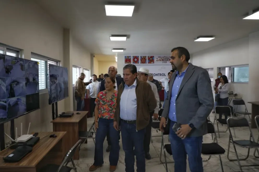 Supervisa gobernador de Zacatecas los detalles del operativo que habrá en la FENAZA 2023. Foto: Cortesía