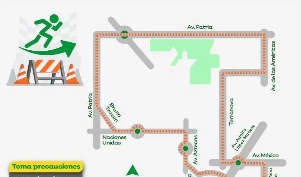 Rutas de transporte publico que detendrán su recorrido en Guadalajara y Zapopan por medio maratón Club Atlas