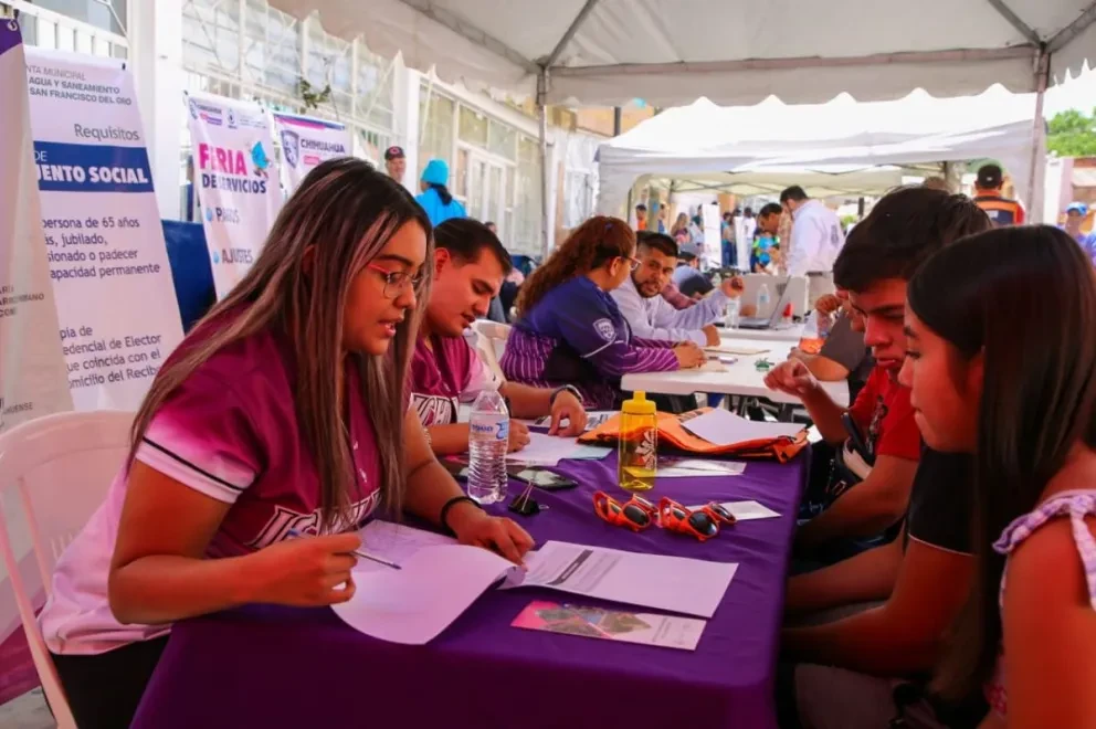 Feria de Servicios en San Francisco del Oro, Chihuahua. Foto: Cortesía
