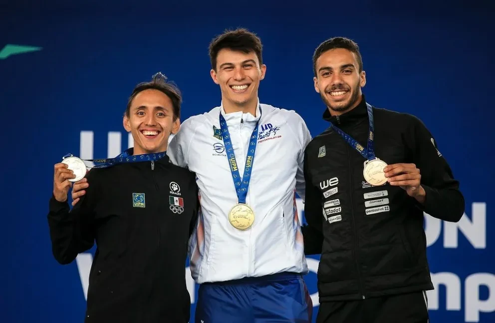 El pentatleta Emiliano Hernández regresa a México tras su plata en el Campeonato Mundial Bath 2023
