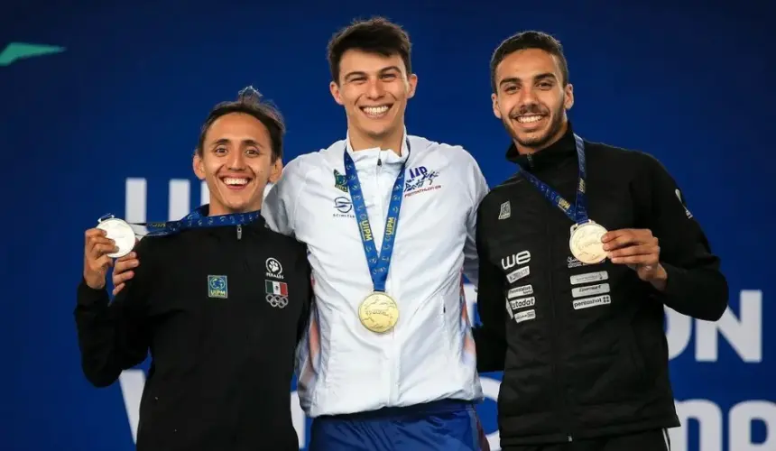 El pentatleta Emiliano Hernández regresa a México tras su plata en el Campeonato Mundial Bath 2023