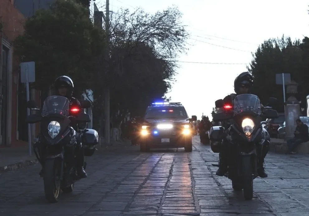 operativo de seguridad para la tradicional Romería Zacatecas 2023. Foto: Cortesía