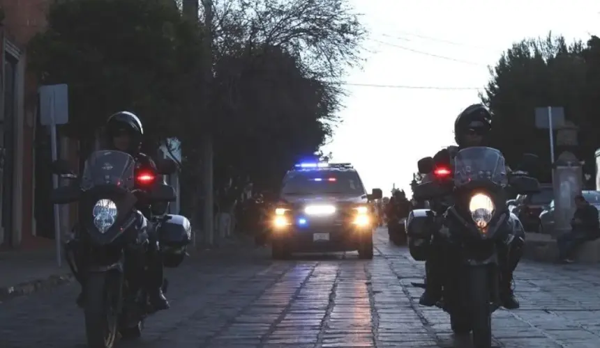 operativo de seguridad para la tradicional Romería Zacatecas 2023. Foto: Cortesía