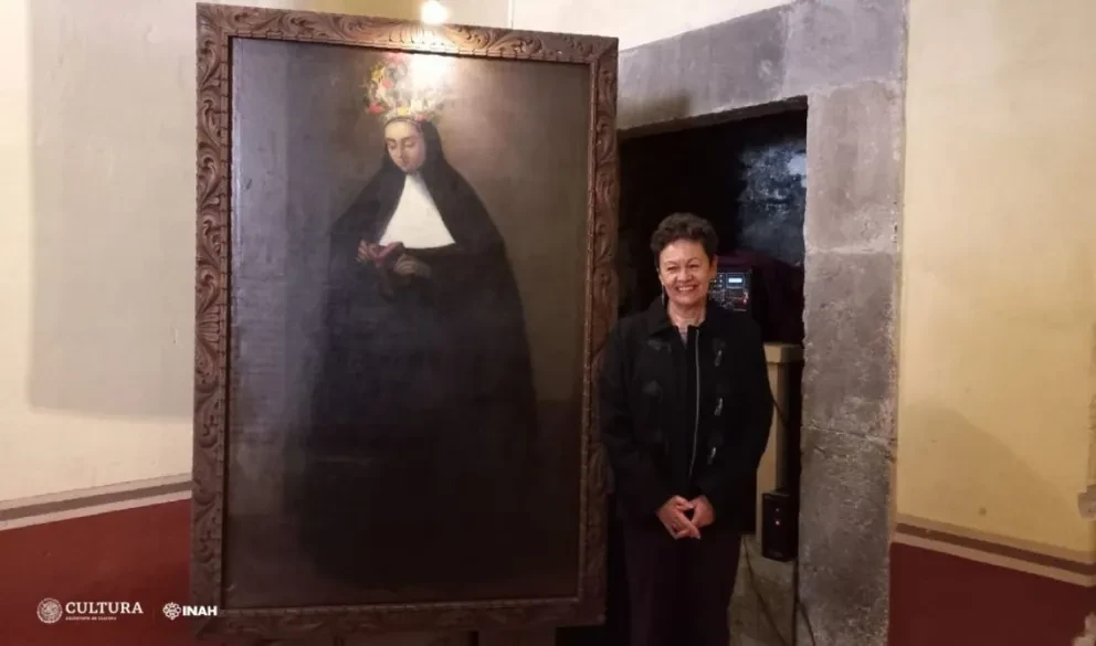 El Retrato de Manuela Mesa, India cacica y monja coronada fue donado al Museo Regional de Tlaxcala. Foto: INAH