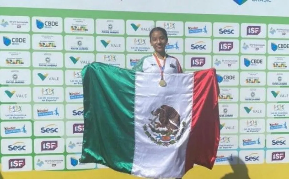 Con 15 años, la atleta Kenia Maturana conquistó Brasil