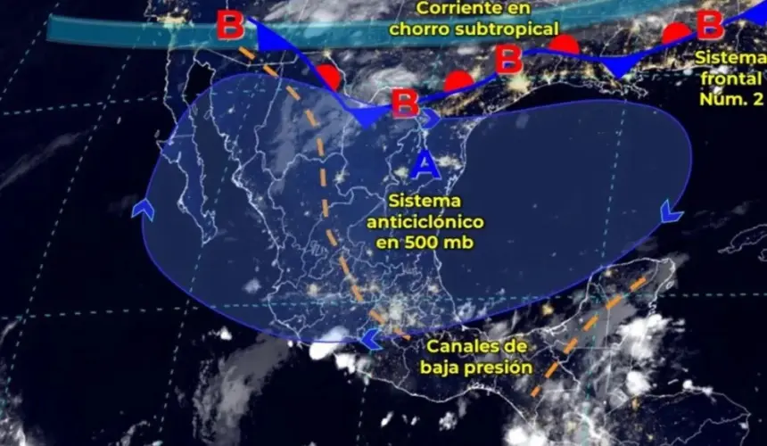 Persiste el pronóstico de lluvias y altas temperaturas en México este día. Imagen: Conagua