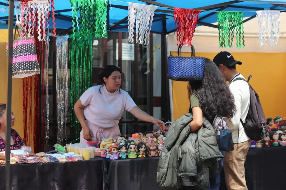 Aspectos del Mercadito Solidario en Puebla 2023. Foto: Cortesía