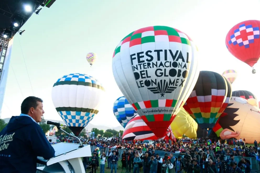 El Festival Internacional del Globo se realiza en el parque Metropolitano de León, Guanajuato. Foto: Cortesía