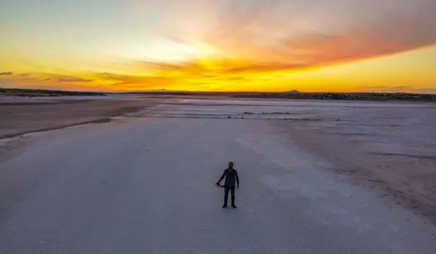 Campo Salinas; un desierto de pura sal que se encuentra en tierras de Sonora.