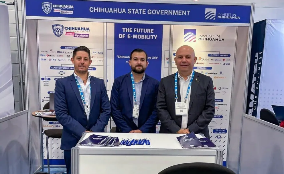  Promueven a Chihuahua como destino de inversión extranjera en  la convensiónThe Battery Show 2023. Foto: Cortesía