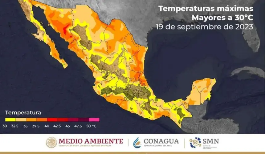 Este martes se esperan temperaturas mayores a los 40°C en Sinaloa y Sonora. Imagen: Conagua