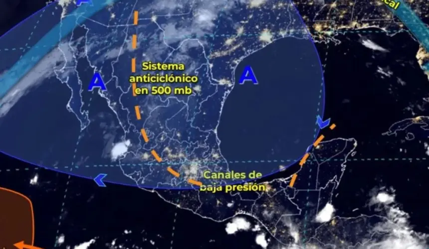 El SMN prevé lluvias fuertes en varias regiones de México provocadas por canales de baja presión. Imagen: Conagua