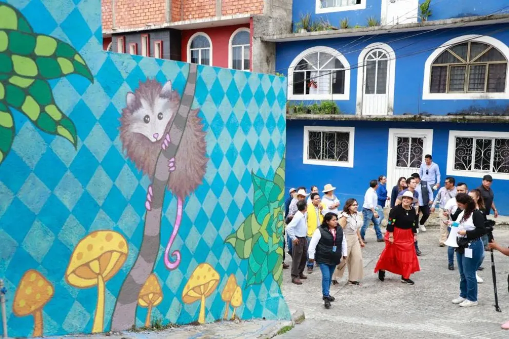 Murales de Rutas Mágicas de Color, en Xicotepec, Puebla. Foto: Cortesía