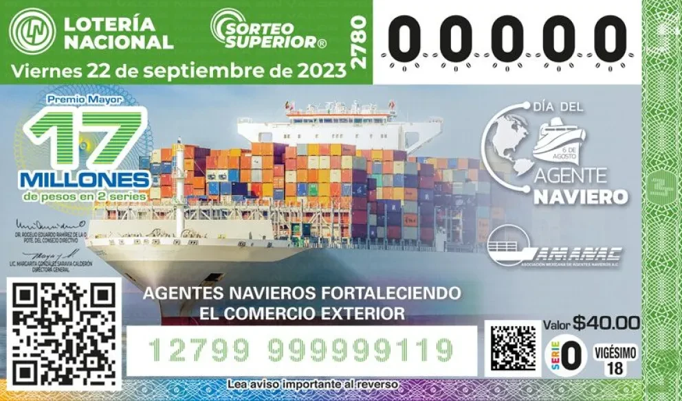 Lotería Nacional: resultados del Sorteo Superior 2780 del 22 de septiembre de 2023
