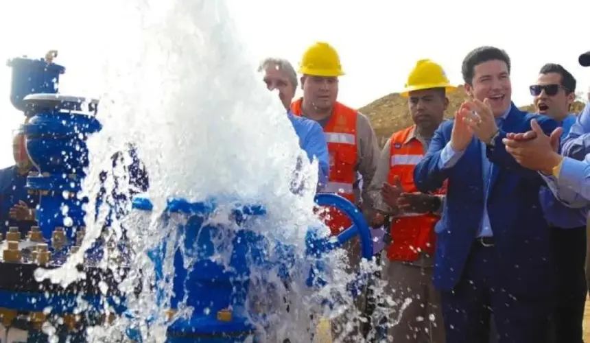 Ponen en marcha la obra del Acueducto II en Nuevo León. Foto: Cortesía