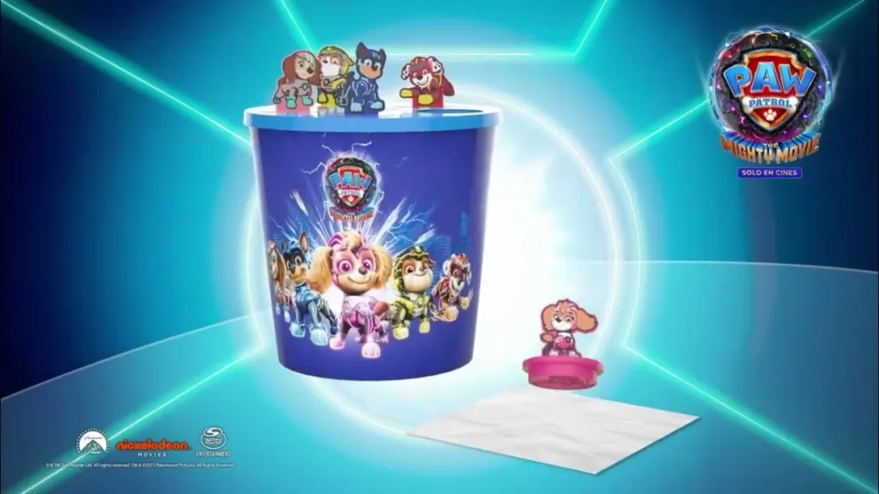 Venta de la palomera de Paw Patrol la Súper Película en Cinépolis y su precio. Foto: Vasos de Cine y Colecciones