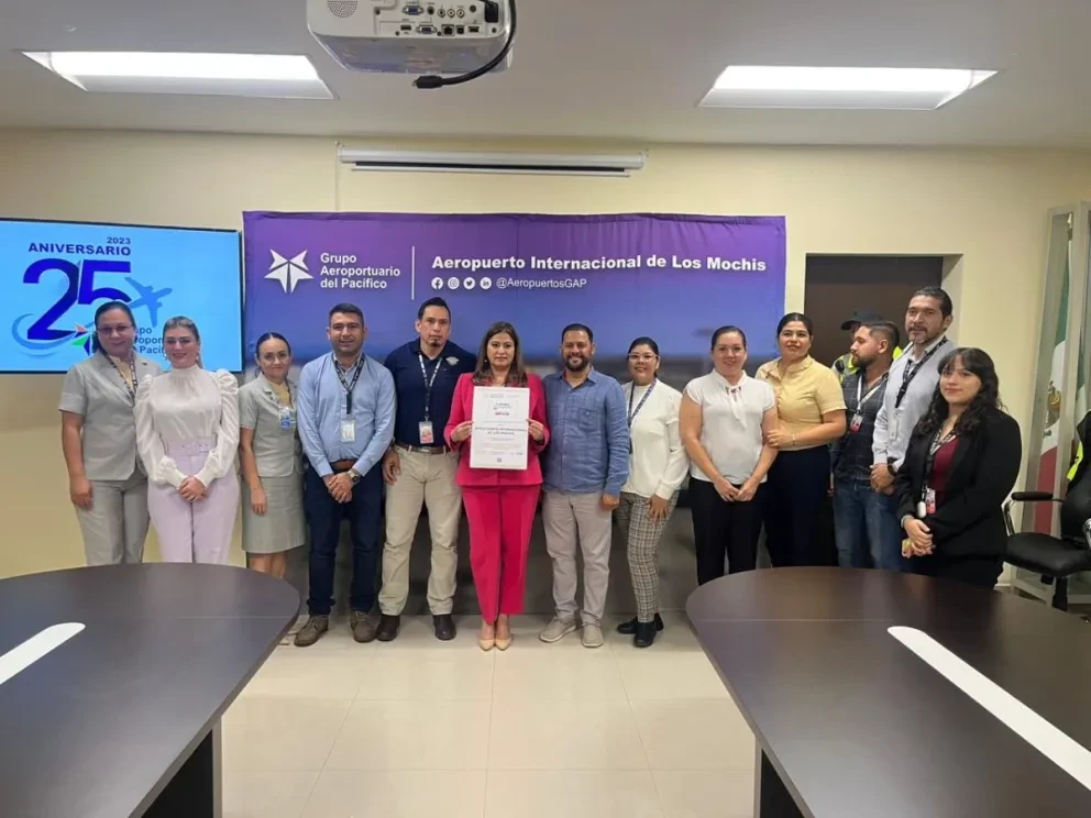 Aeropuerto de Los Mochis obtiene sello de Turismo Incluyente; el primero de Sinaloa en recibirlo.