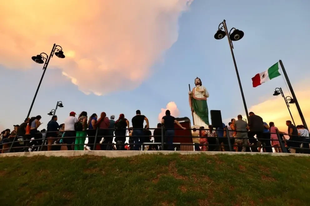 Así fue la inauguración del Parque Mirador de Badiraguato, con su monumental San Judas Tadeo.
