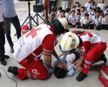 Cruz Roja y Fundación Coppel llevan "Escuelas Resilientes"  a la primaria Agustín Melgar de Culiacán