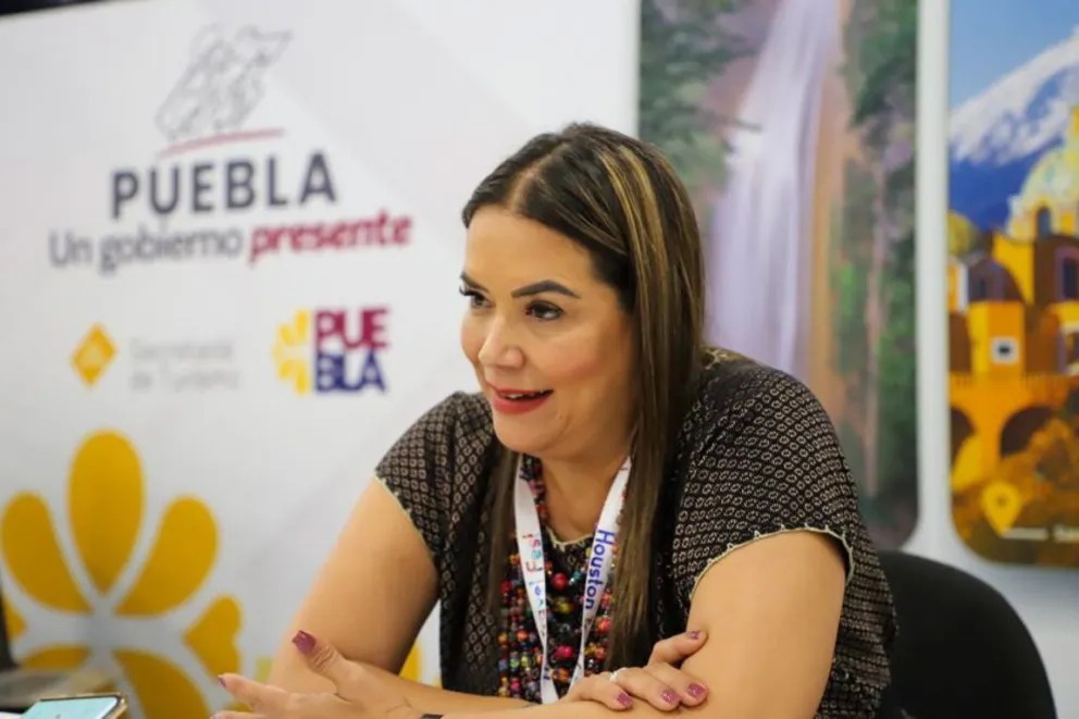 La secretaria de Turismo, Marta Ornelas, acudió en representación del gobierno de Puebla, encabezado por Sergio Salomón. Foto: Cortesía