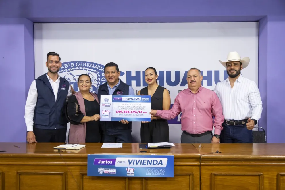 Se contempla que sean aproximadamente 2 mil 300 las acciones a efectuar, como parte del programa de Juntos por tu vivienda 2023, en Chihuahua. Foto: Cortesía