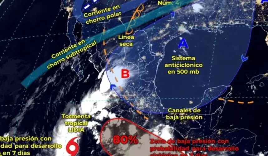 Siguen las lluvias por tormenta Lidia en México: pronóstico del clima hoy miércoles 4 de octubre