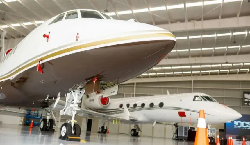 Inauguran el tercer hangar en el Aeropuerto Internacional de Monterrey. Foto: Cortesía