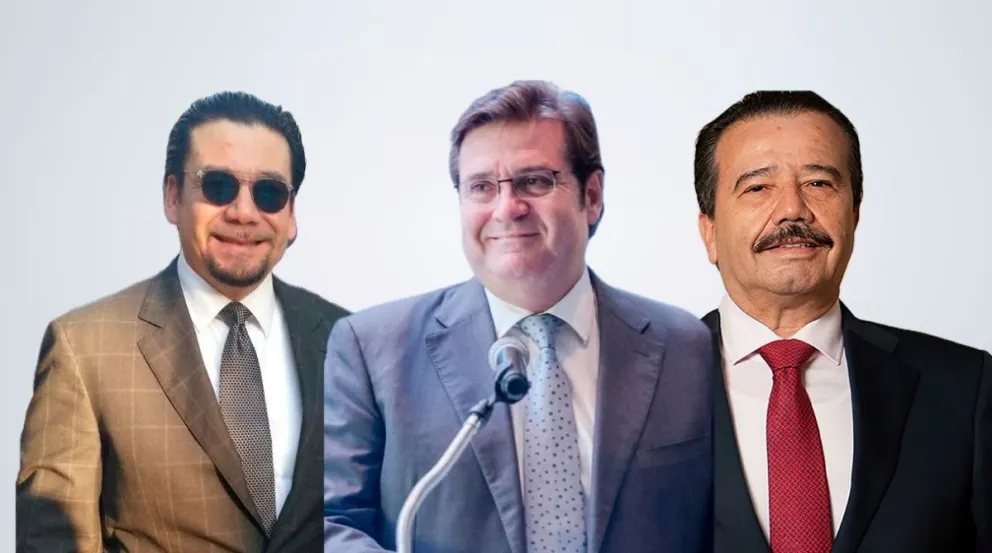 Por orden de aparición, Juan Manuel Ley López, Agustín Coppel Luken y Jesús Vizcarra Calderón. Foto: recopilación 