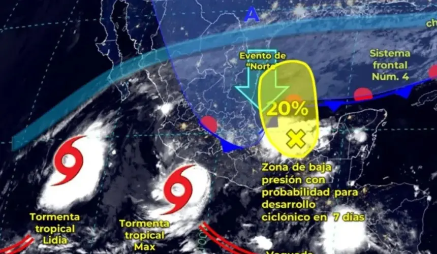 Clima en México hoy lunes 9 de octubre de 2023: tormentas Max y Lidia provocarán lluvias fuertes en estados del Pacífico