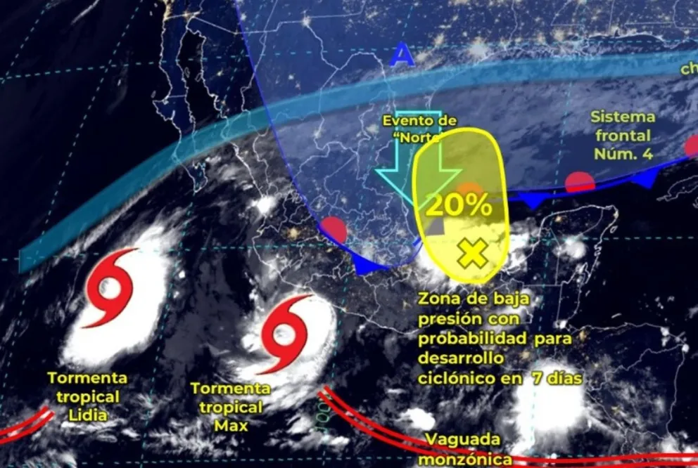 Clima en México hoy lunes 9 de octubre de 2023: tormentas Max y Lidia provocarán lluvias fuertes en estados del Pacífico