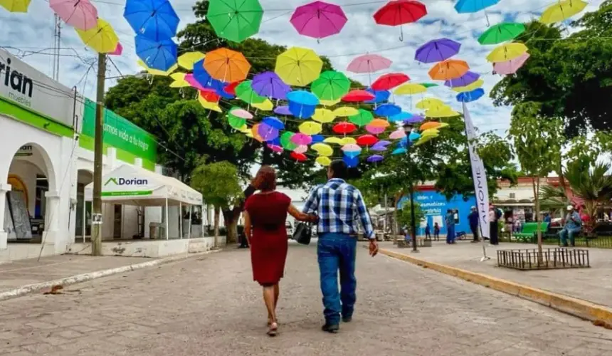 El primer Callejón con Encanto en la cabecera de la sindicatura de Ahome. Foto: Cortesía