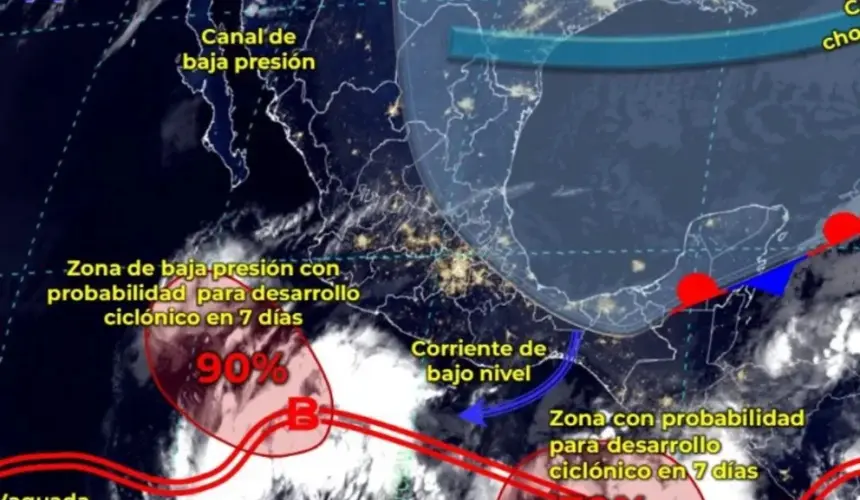 Tormenta tropical Norma está por formarse en el Pacífico: clima en México hoy martes 17 de octubre