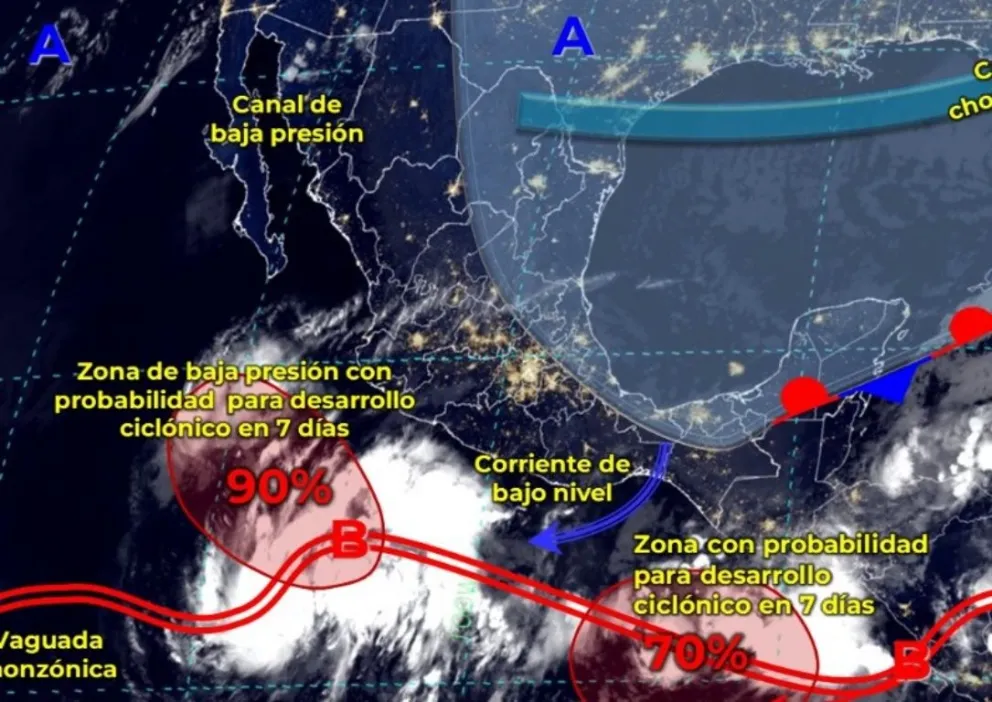Tormenta tropical Norma está por formarse en el Pacífico: clima en México hoy martes 17 de octubre