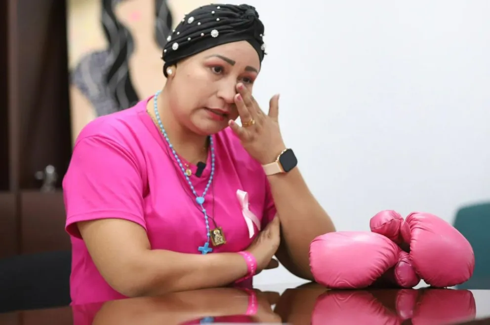 Dulce, una mujer originaria de La Reforma , Angostura detalla las fuerzas que hay en ella para vecer el cáncer de mama