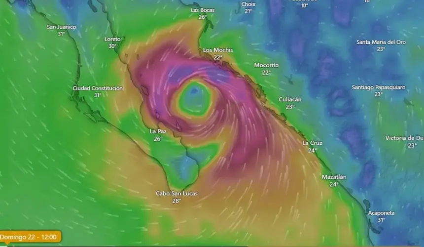 En VIVO así llega tormenta tropical Norma a Sinaloa.